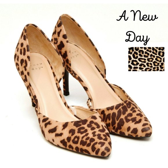 a new day Shoes - A NEW DAY Leopard Print Heeled Pumps 9.5